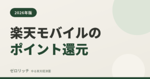 楽天モバイルのポイント還元