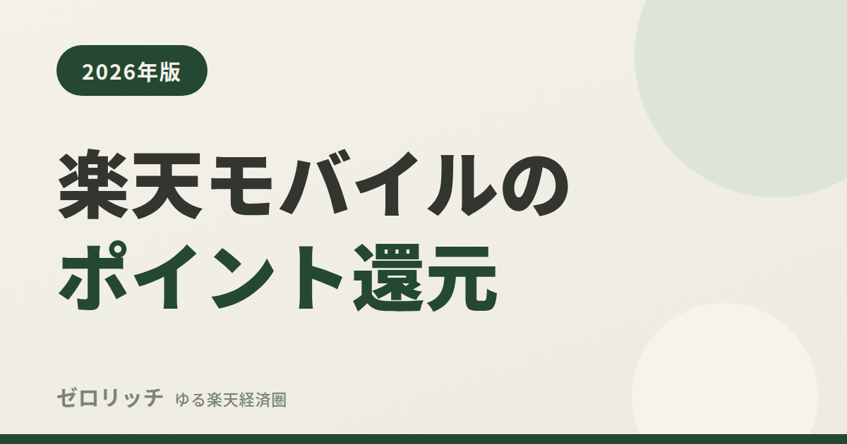 楽天モバイルのポイント還元