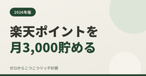 楽天ポイントを月3,000貯める
