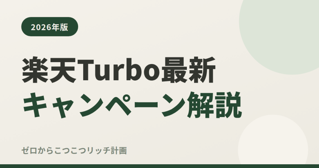 楽天Turbo最新キャンペーン解説